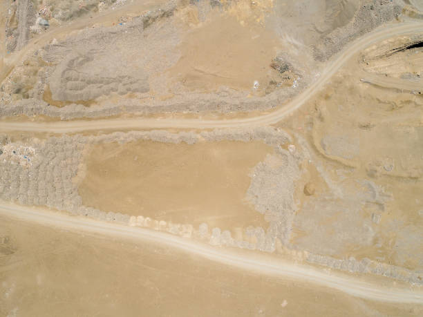 istock Aerial view over dumpster in the Peruvian desert. 1279174573