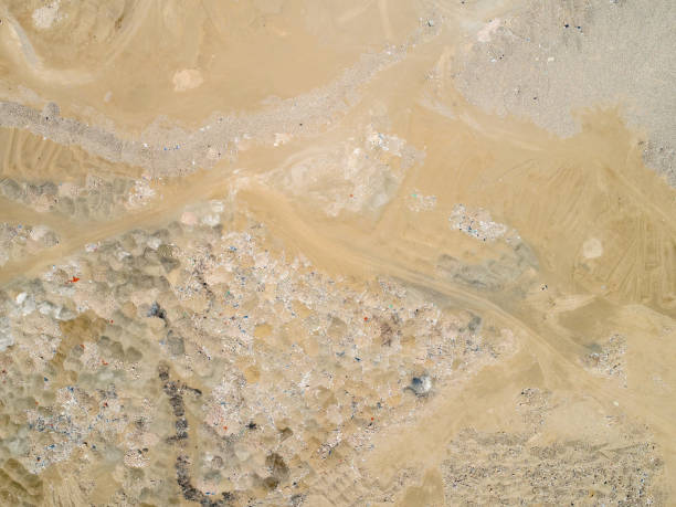 istock Aerial view over dumpster in the Peruvian desert. 1279174578