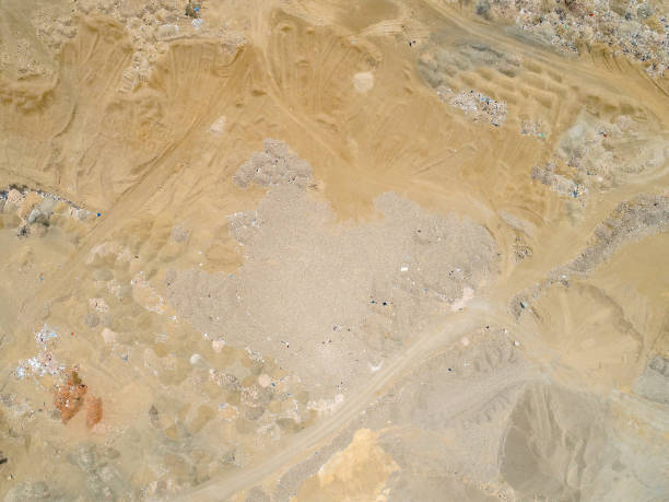 istock Aerial view over dumpster in the Peruvian desert. 1279174579