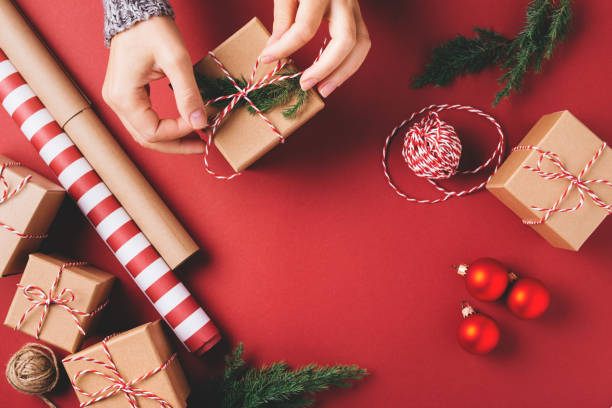 istock Christmas background with gifts and decorations. 1279177484