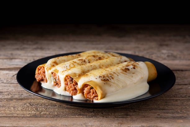 istock Delicious meat cannelloni pasta 1279180372