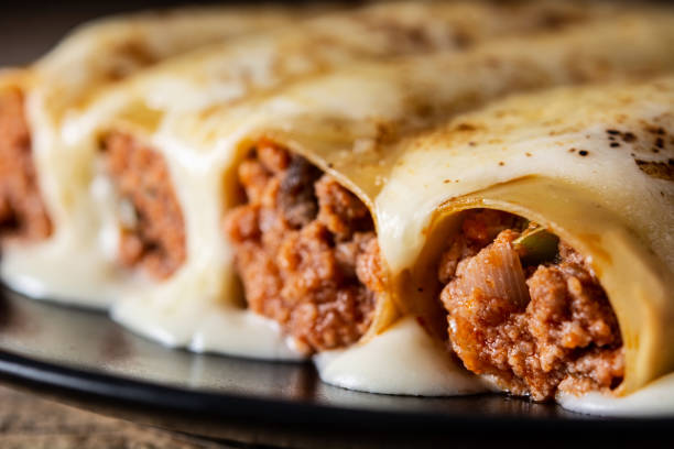 istock Delicious meat cannelloni pasta 1279180412