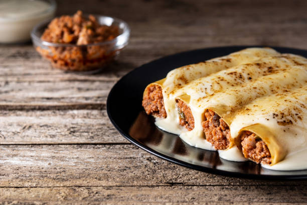 istock Delicious meat cannelloni pasta 1279180428
