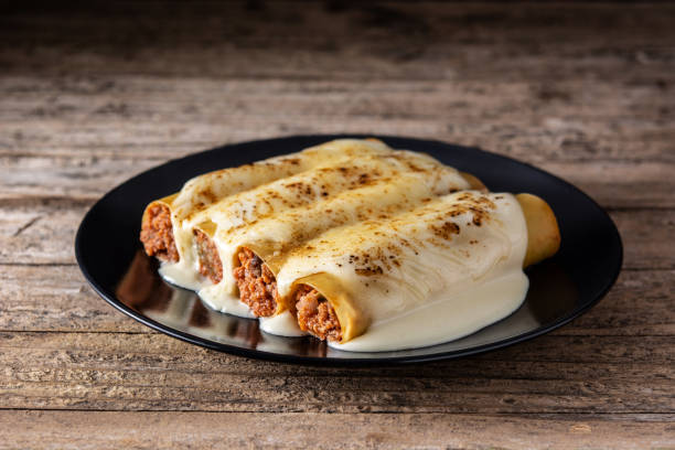 istock Delicious meat cannelloni pasta 1279180444