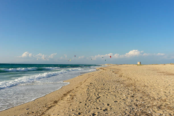 Beautiful Agios Ioannis beach Lefkada stock photo
