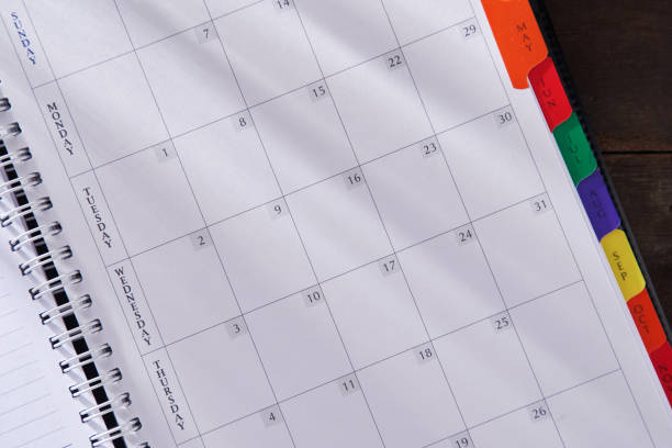 istock Calendar reminder event concept. Planner or organizer writing appointment. 1279182893