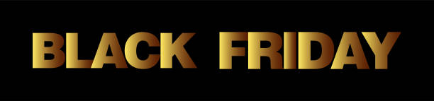 istock Premium luxurious golden-colored Black Friday typography Sale Banner on black background. Best use for banner, web, clearance sale, header, flyer, design, Sales promotion, special offers, etc. 1279184432