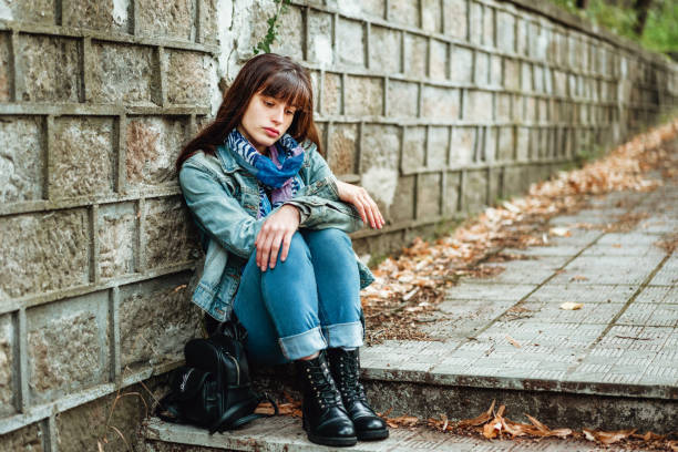 istock Desperate young woman after breaking up with her lover 1279184609