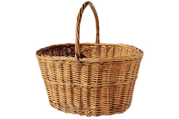 istock Wicker basket on a white background. Isolated 1279187473