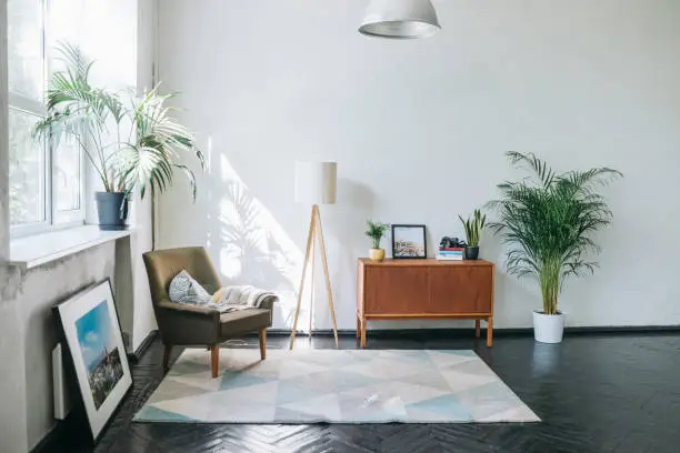 Modern living room in loft style apartment