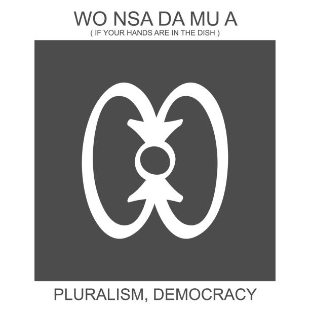 Icon With African Adinkra Symbol Owuo Kum Nyame Symbol Of