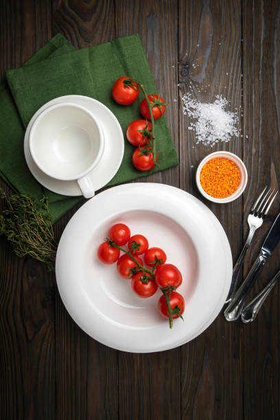 istock The dishes are laid out on a wooden table. 1279190048