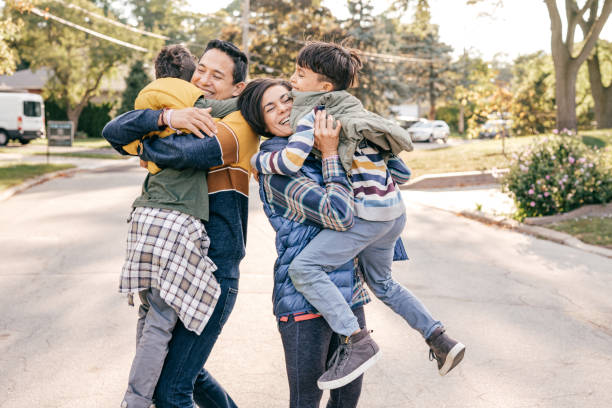 istock Parents and kids having fun outdoor 1279190132