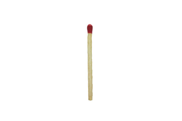 istock a red match isolated on a white background. 1279193327