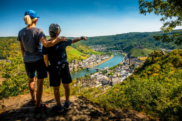 istock mother and son looking down to Cochem and River Mosel in Germany 1279195722