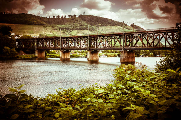 istock steel bridge over Mosel River in Germany 1279196586
