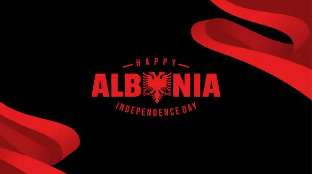 Vector illustration of Albania Independence Day