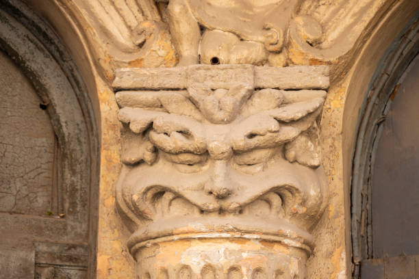 istock Architectural detail of an ancient Ionic capital. 1279203318