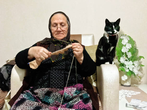 istock The old woman is knitting 1279207178
