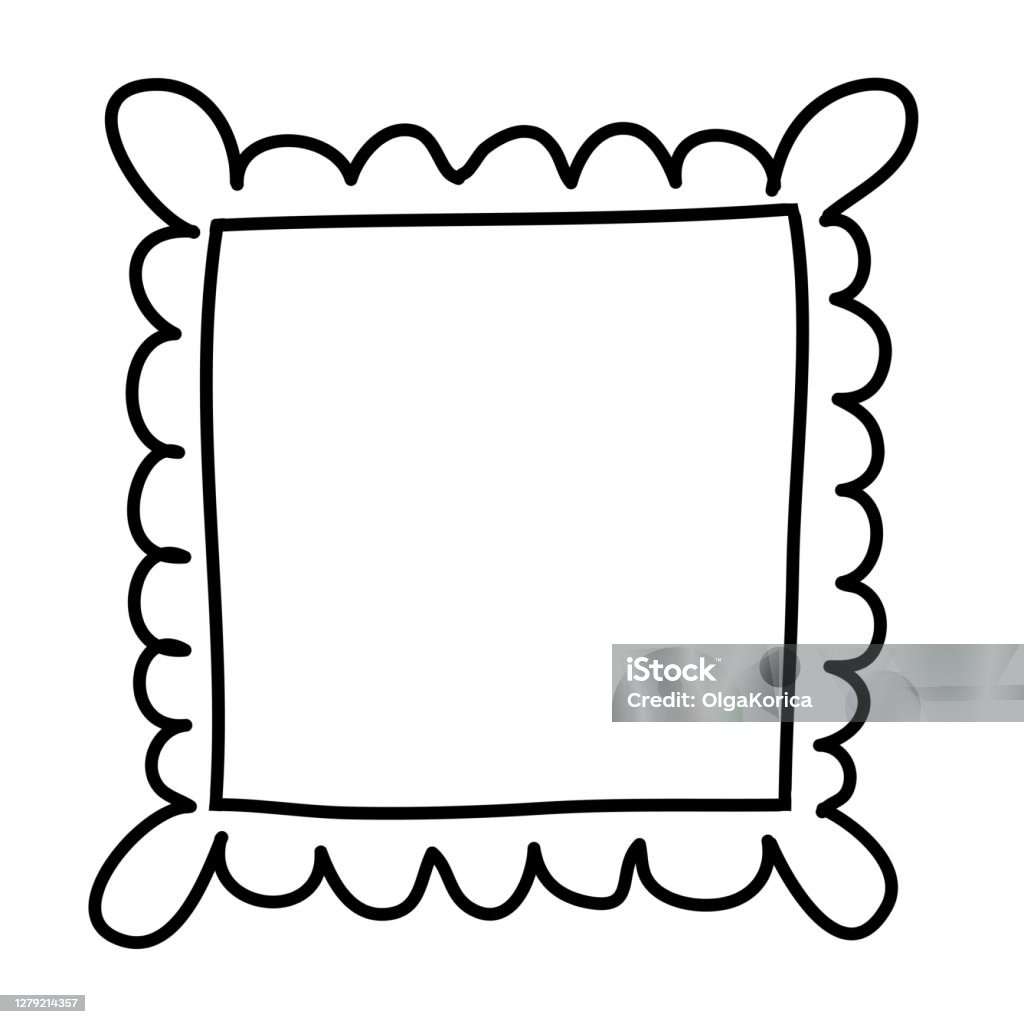 Hand Getrokken Vierkant Kader Met Originele Plastic Rand Zwartwit Design Element Voor Decoratie Tekstruimte Voor De Rand Van De Doodle Stockvectorkunst En Meer Beelden Van Afbeelding - Istock