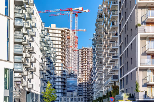 New modern complex of apartment buildings, Warsaw, Poland
