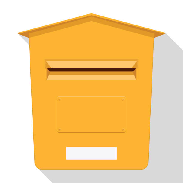 Yellow Classic Post Box Mail Box Icon Letterbox Vector Illustration Stock  Illustration - Download Image Now - iStock