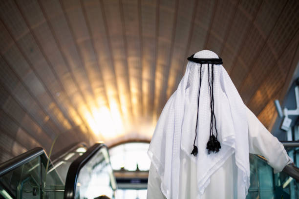 istock Sheik in Modern Metro Station in Dubai 1279227502