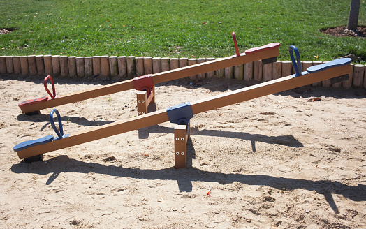 Seesaw, Swing - Play Equipment, Playground, Public Park, Childhood