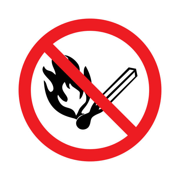 No access with open flame No access with open flame open flame stock illustrations