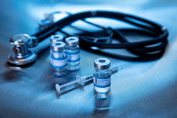 istock Coronavirus vaccine vials in hospital 1279230490