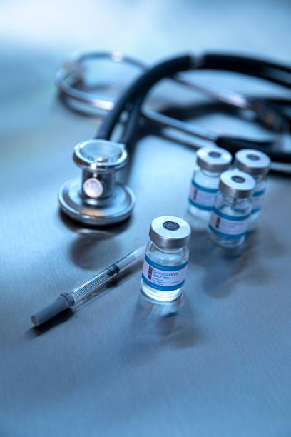 istock Coronavirus vaccine vials in hospital 1279230493