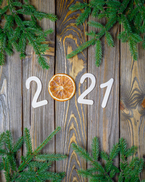 istock christmas greeting card with seasonal decoration, copy space 1279232694