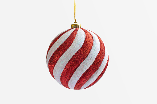 Christmas ornament on white background. Selective focus.