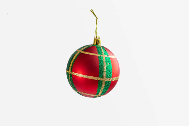 Christmas ornament on white background. Selective focus.