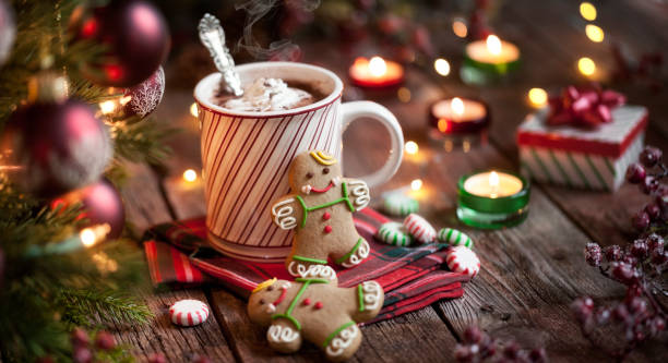 istock Christmas Gingerbread Man Cookies and Hot Chocolate 1279239674