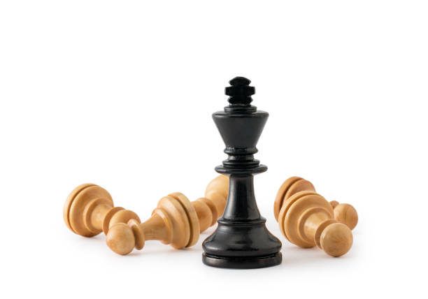 King, Pawn and Rook stock photo