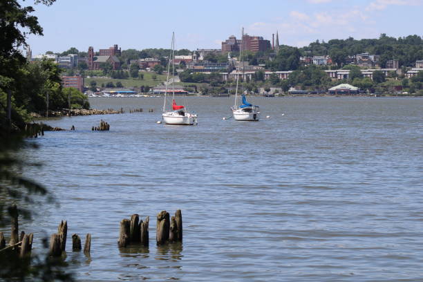 istock Boats with city line 1279244035