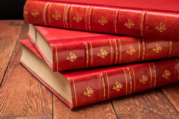 istock antique books with red leather spin 1279249501