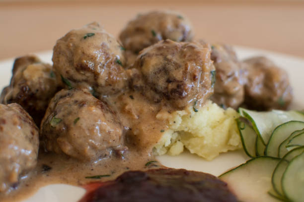 istock Swedish Meatballs Closeup on Plate 1279252515