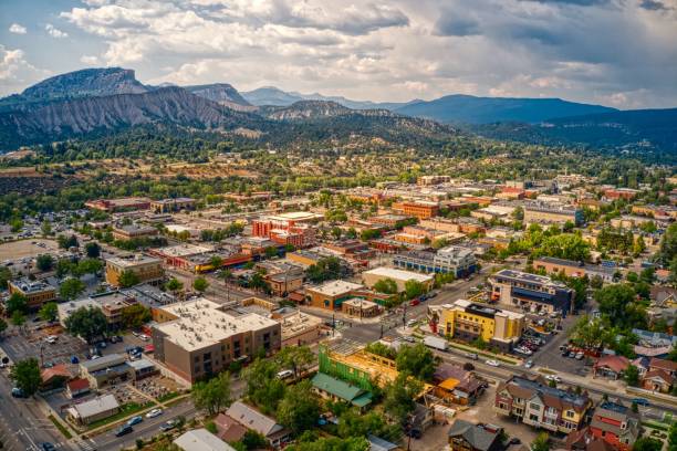 istock Aerial View of Durango, Colorado in Summer 1279261950