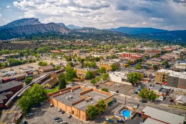 Photo of Aerial View of Durango, Colorado in Summer