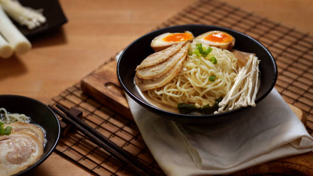 istock Tonkotsu ramen with pork bone based soup, traditional Japan noodle 1279262743