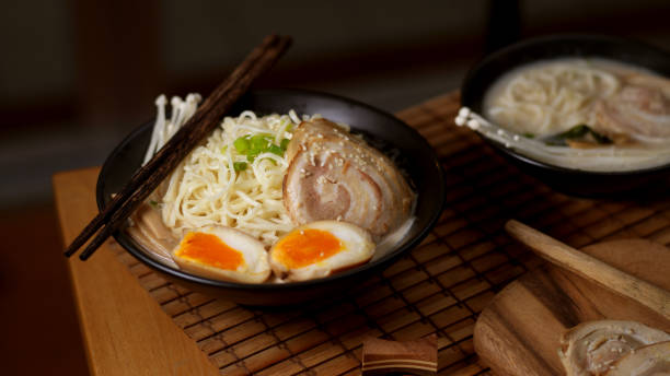 istock Tonkotsu ramen with pork bone based soup, traditional Japan noodle 1279262760