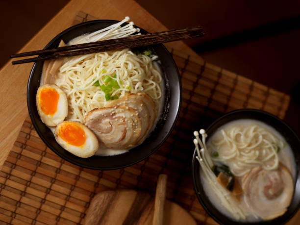 istock Tonkotsu ramen with pork bone based soup, traditional Japan noodle 1279263483