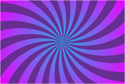 Purple rays on light background. Sun texture. Abstract pattern on pink backdrop. Psychedelic swirl. Fade abstract pattern.