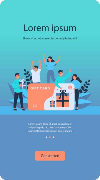 illustrazioni stock, clip art, cartoni animati e icone di tendenza di i clienti che vengono buoni regalo - currency perks gift bow