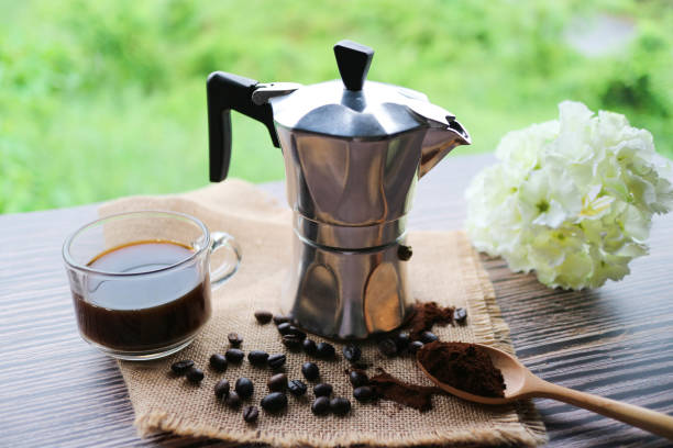 istock Morning coffee make from Moka pot on the morning vibe 1279272017