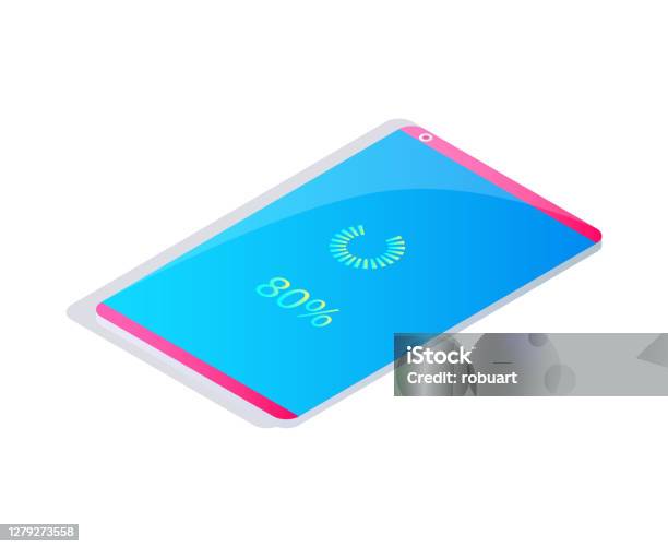 Loading Conecting Screen Loading Connection Process In Laptop Screen Vector Stock Illustration ...