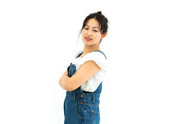 istock Young woman in overalls 1279273833