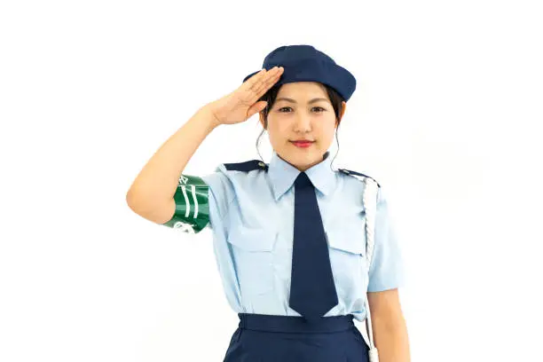Photo of Policewoman to the salute